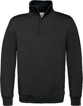 Sweatshirt 1/4 zip rits 'ID.004' B&C collectie Zwart maat XL
