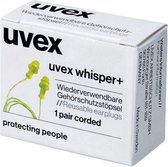Uvex Whisper+ Oorpluggen met koord 27dB Herbruikbaar Limegroen