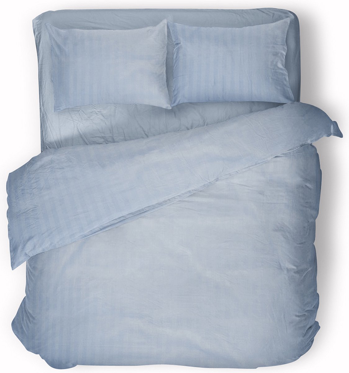 Eleganzzz Dekbedovertrek Uni - Artice Ice - Dekbedovertrek 240x200/220cm - Satijnstreep / Satijn Streep - Hotel Kwaliteit Satin Stripe - Dekbedovertrekken