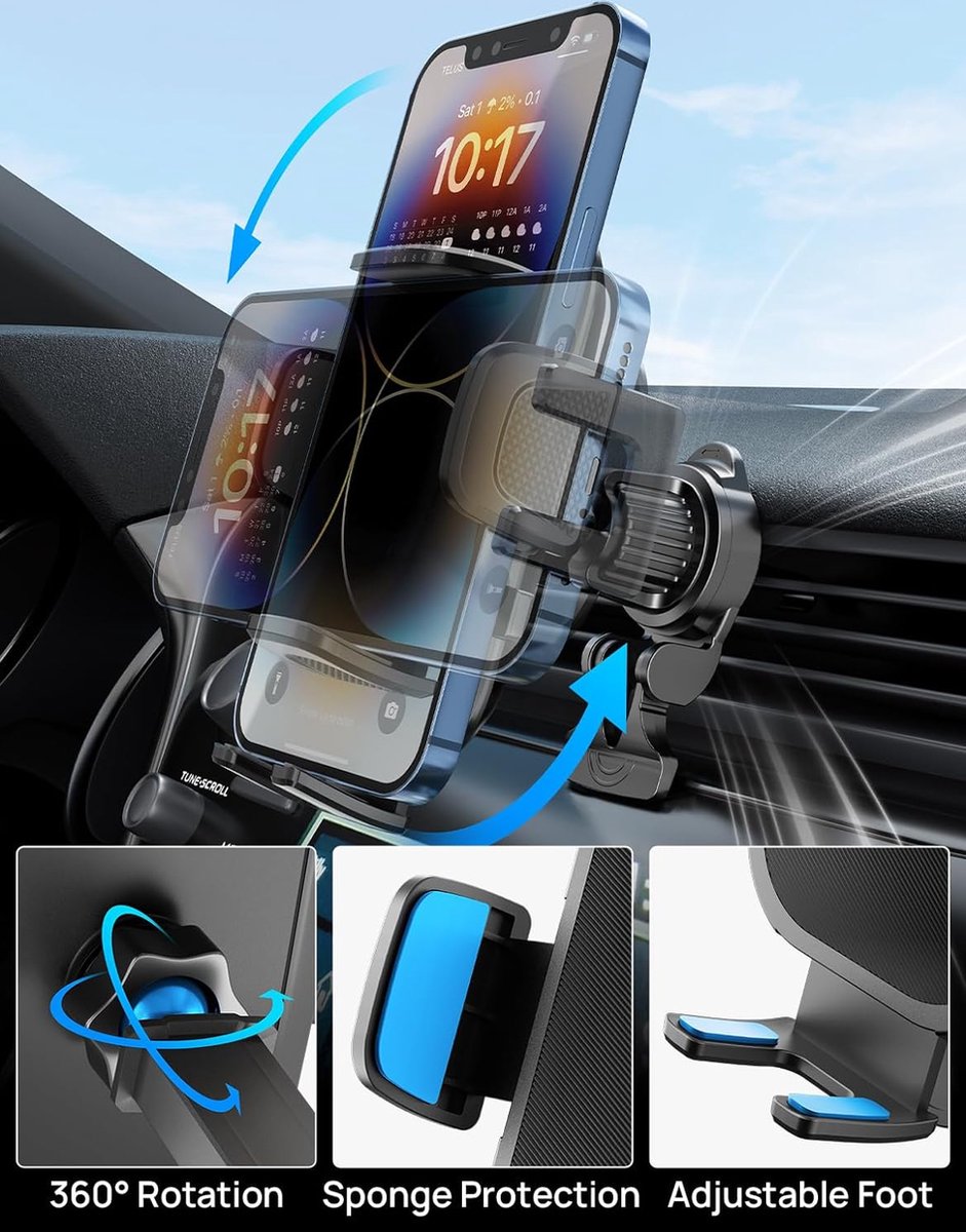 LISEN Support de téléphone de voiture , support de téléphone de voiture  avec clip de crochet, compatible avec iPhone et tous l[11] - Cdiscount  Téléphonie