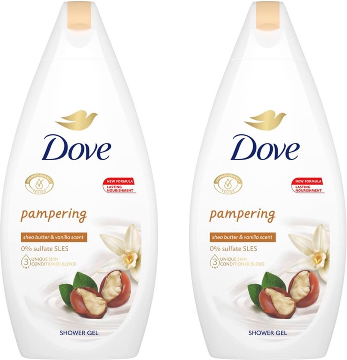 Dove Douchegel – Purely Pampering Shea Butter & Vanille 2 x 500 ml