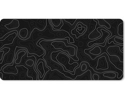 Muismat 120x60 cm - Bureaumat kantoor zwart - Computer en desktop accessoires - Muis en bureau mat onderlegger - Zwarte bureaulegger xl - Mousepad xxl - Kantoorartikelen decoratie - Muismatten office desk anti slip - Kantoormeubelen