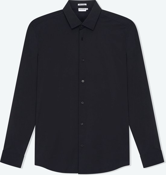 Solution Clothing Felix - Casual Overhemd - Kreukvrij - Lange Mouw - Volwassenen - Heren - Mannen - Zwart - S