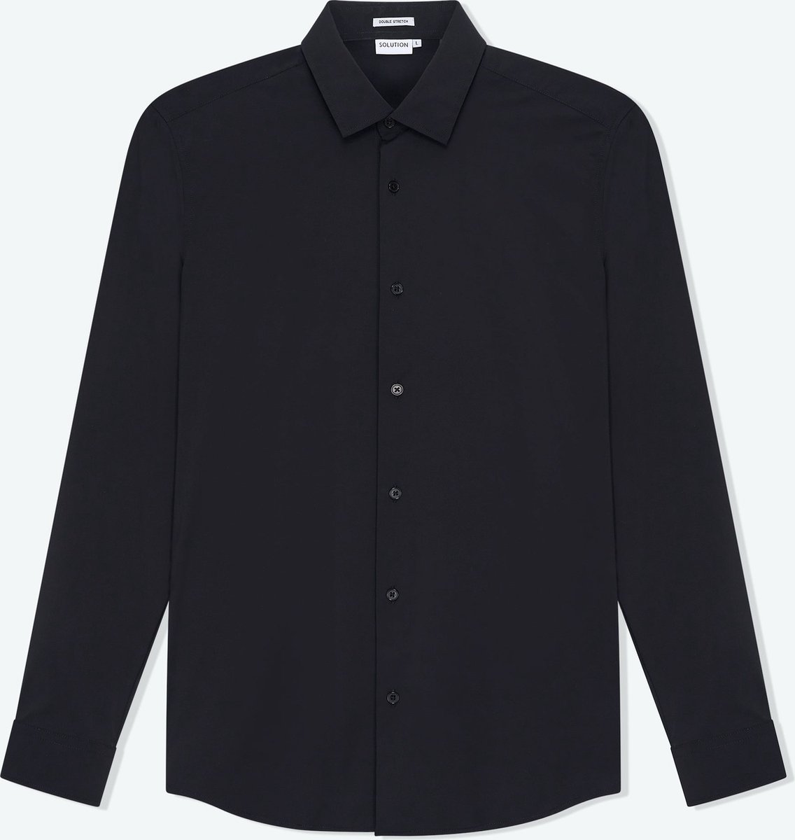 Solution Clothing Felix - Casual Overhemd - Kreukvrij - Lange Mouw - Volwassenen - Heren - Mannen - Zwart - M - M - Solution Clothing