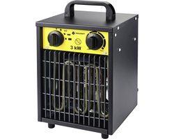 TOOLCRAFT TO-8578335 Bouwkachel 3000 W Zwart-geel