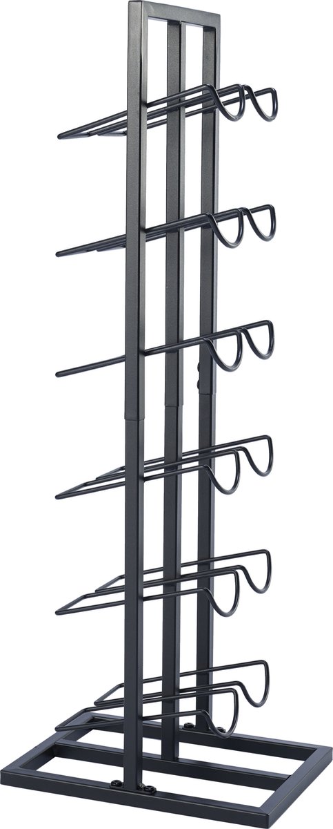 Lendo Online Wijnrek voor 12 flessen 31x21x84cm (LxBxH) Wijnkast - Wijnfleshouder - Wijnopslag met kurkentrekker Zwart Poedercoating Metaal Staal Flessenrek Industriële stijl – foto 7