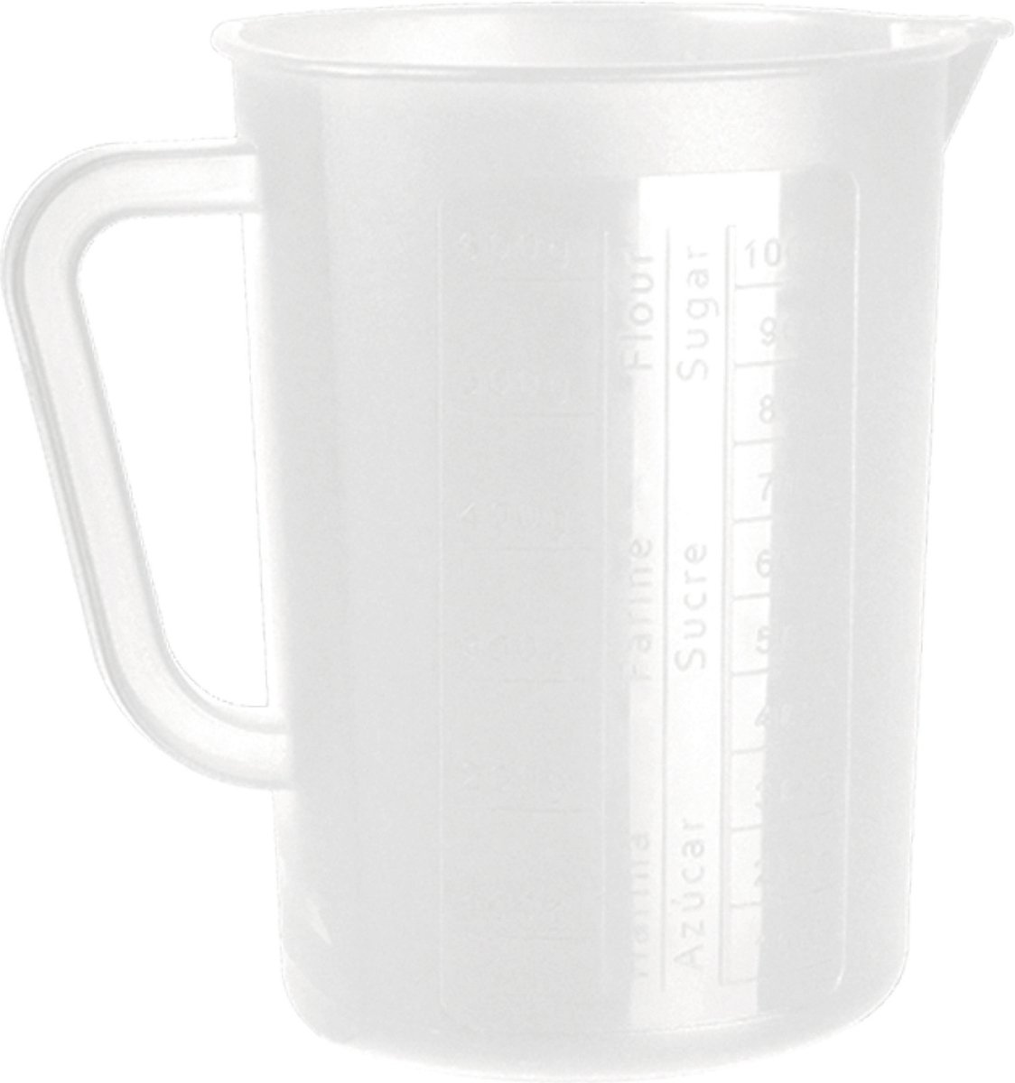 Juypal keuken maatbeker/mengbeker - kunststof - transparant - 1400 ml