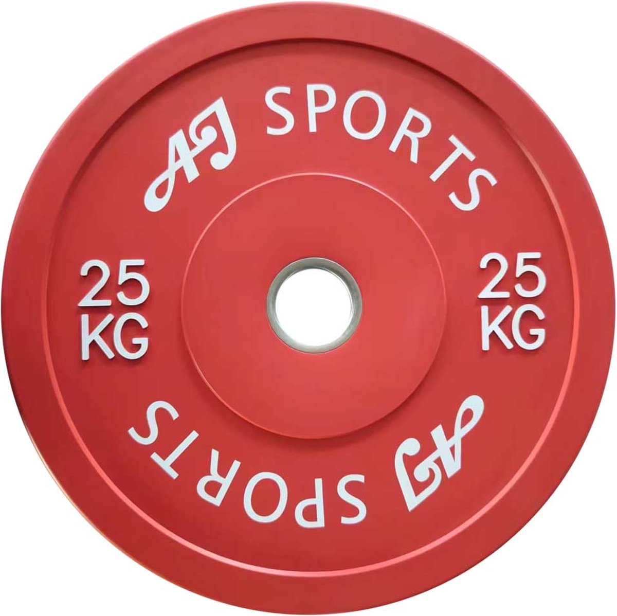 AJ-Sports Olympische Halterschijf Rubber 25 kg - halterschijf 50 mm - Gewichten set - Halters - Halterset - Halterstang - Halterbank - Fitness - Krachttraining