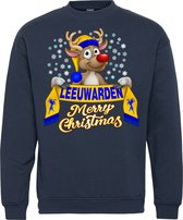 Kersttrui Leeuwarden | Foute Kersttrui Dames Heren | Kerstcadeau | Cambuur supporter | Navy | maat 4XL