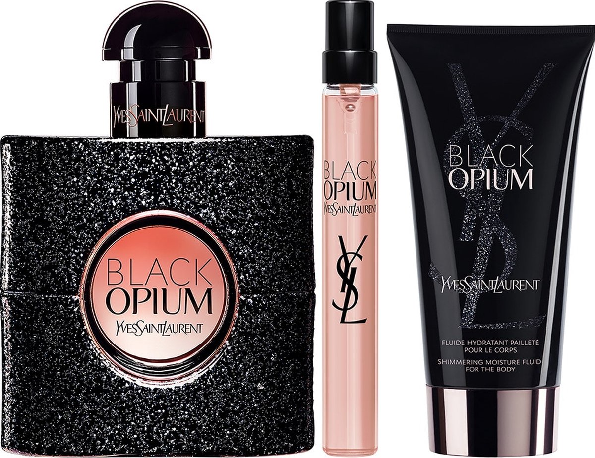 Goedkoopste Yves Saint Laurent Black Opium Eau de Parfum 50 ml - Travel spray 10 ml - Body Lotion 50 ml