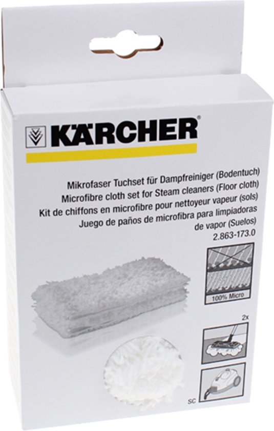 Pack 5 Karcher Karcher Accessoires Nettoyeur vapeur Velcro Sc5 4 3 2  Lingettes Vadrouille