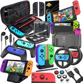 DiverseGoods Ultimate Accessoires Pakket geschikt voor Nintendo Switch- 18-Delige Premium Gaming Kit met Bescherming en Speelgemak