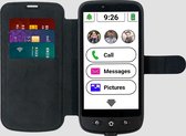 Swissvoice S510-M met wallet hoesje, senior mobiele telefoon met whatsapp en videobellen