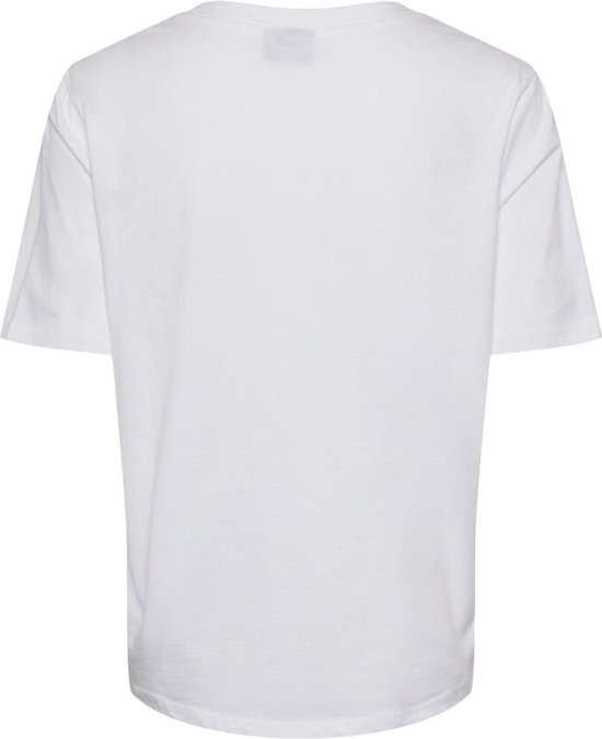 Pieces Ria Ss O-Neck T-Shirt Bright White Pearl Hea WIT M