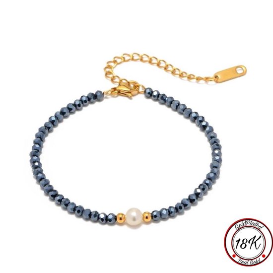 Soraro Pear l Bracelet | Parel Armband | 18K Goldplated | Vrouwen Armband | Vrouwen Sieraden | Verstelbare Armbanden | Cadeau Voor Haar | Best Verkochte Sieraden