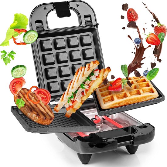 Tomado Multigrill 750W zwart 3 verwisselbare platen | RC Hellevoet