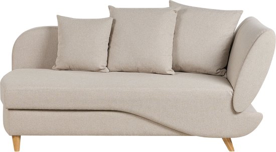 Foto: Meri ii chaise longue beige rechterzijde fluweel