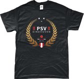 PSV Shirt - Gouden Krans - T-Shirt - Eindhoven - 040 - Voetbal - Artikelen - Zwart - Unisex - Regular Fit - Maat M