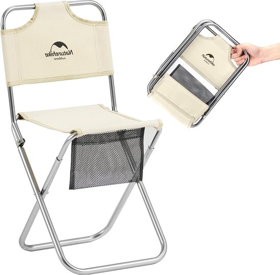 Chaise pliante, chaise de pêche, tabouret pliant, chaise portable, tabouret pliant ultra léger, mini tabouret, seulement 422 g et capacité de charge de 75 (jaune clair)