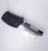 Aurgan - Antiklit haarborstel - Zwart - inclusief 10 ml arganolie - Detangle hair brush - rib brush - anti klit borstel