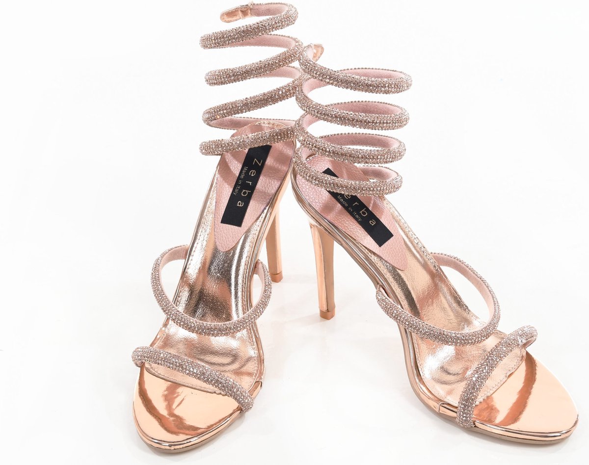 Zerba - Dames Sandalen - Maat 37 - Goud Roze - Novella