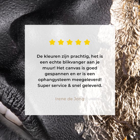 Toile Peinture Femme - Goud - Zwart - Peinture - Luxe - 90x90 cm - Décoration murale