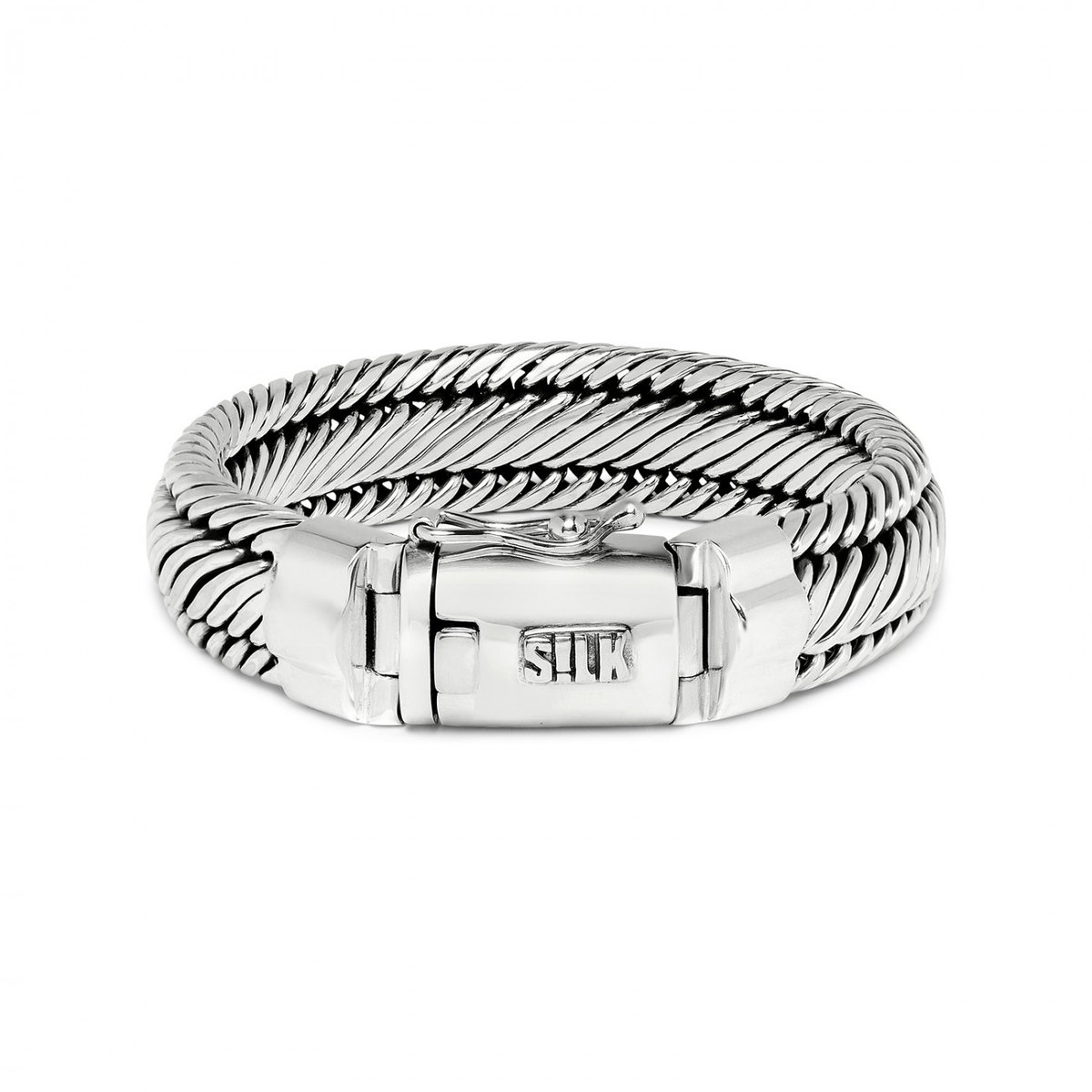 SILK Jewellery - Zilveren Armband - Weave - 733.21 - Maat 21,0