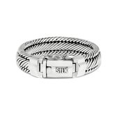 SILK Jewellery - Zilveren Armband - Weave - 733.21 - Maat 21,0