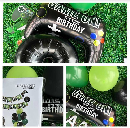 Cijfer Ballon 5 Game Videospel Verjaardag Thema - De Versiering voor de Gamers Birthday Party van Snoes
