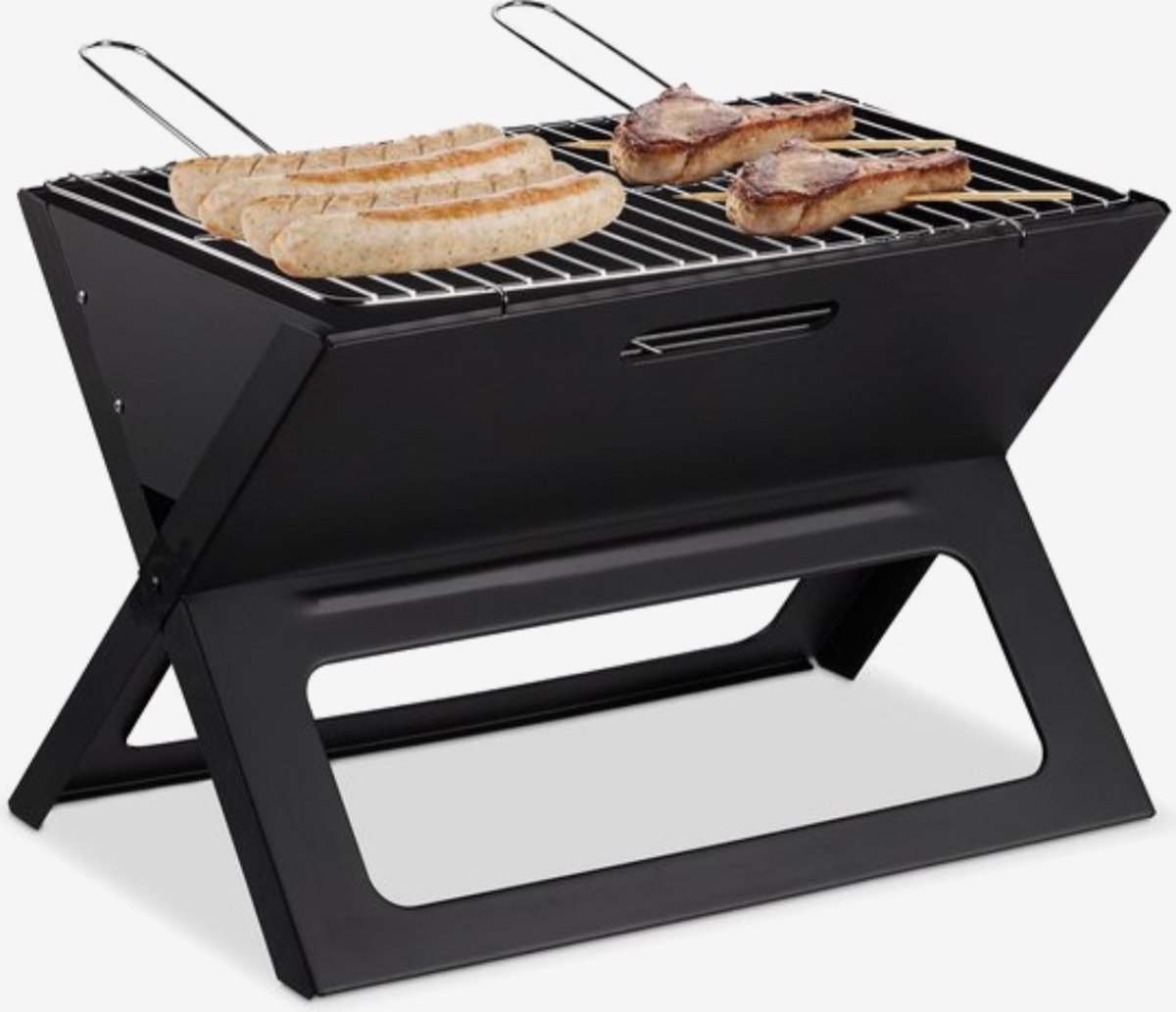 Draagbare opvouwbare barbecue -BBQ-Houtskoolbarbecue