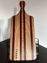 TiborWoodcraft serveerplank hardhout uniek design handmade 50x20cm