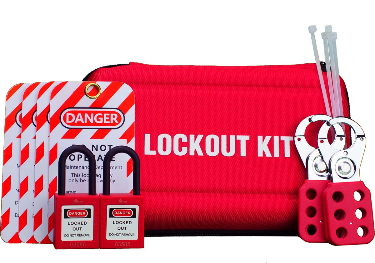 Lockout kit- LOTO - LOTOTO - Lockout Tagout - Incl. Lockout Tagout materiaal - Lock out - Tag out - LOTO monteur set
