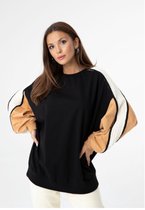Sweater gedetailleerde dames sweater trui | Zwart
