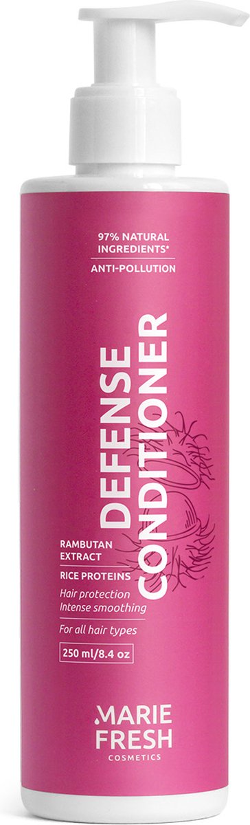 Marie Fresh Cosmetics Defense conditioner - Natuurlijke conditioner - Herstelt beschadigde delen van het haar - Rambutanextract - 250 ml