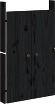 vidaXL - Kastdeurtjes - voor - buitenkeuken - 50x9x82 - cm - grenenhout - zwart