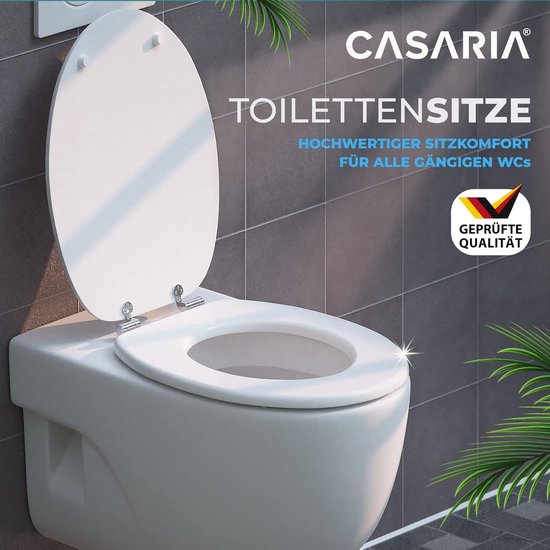 Wicotex - Toiletbril - WC bril MDF - Hout mat Grijs - Inclusief metallic scharnieren