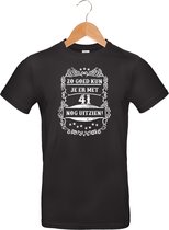 Zo goed met - 41 jaar - T-Shirt Classic - 100% katoen - leeftijd - geboortejaar - verjaardag en feest - cadeau - kado - unisex - zwart - maat XL