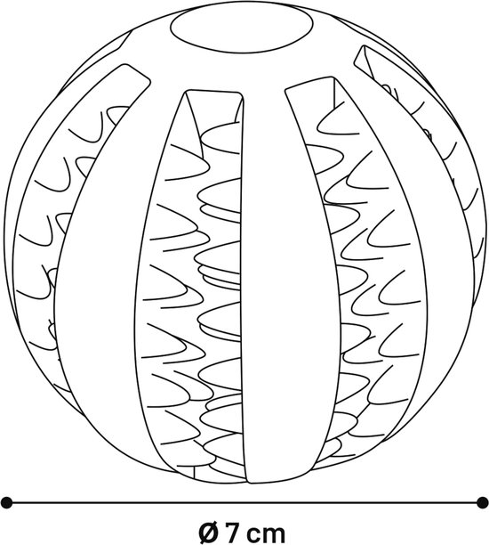 Flamingo - Flamingo Waylen Dental - Speelgoed Honden - Rubber Dental Bal Ass 7cm - 1st - 121055 - 1st - 1pce