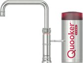 Quooker Classic Fusion square met COMBI+ boiler 3-in-1 kokend water kraan RVS