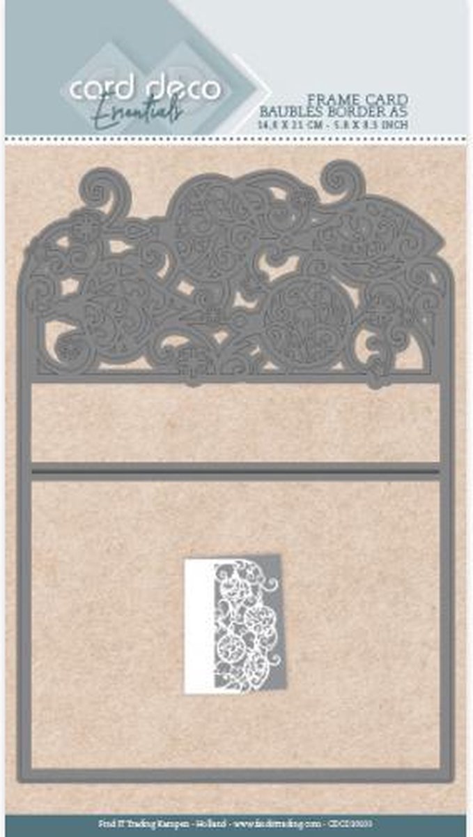 Card Deco Essentials Frame Dies - Baubles Border - A5