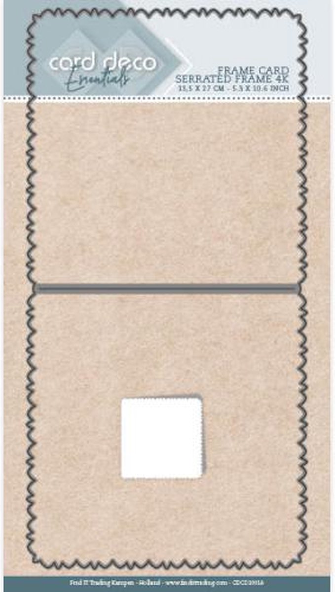 Card Deco Essentials Cutting Dies: Frame Card Serrated Edge 4K