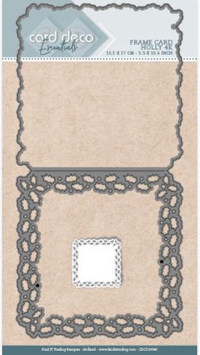 Card Deco Essentials Frame Dies - Holly - 4K