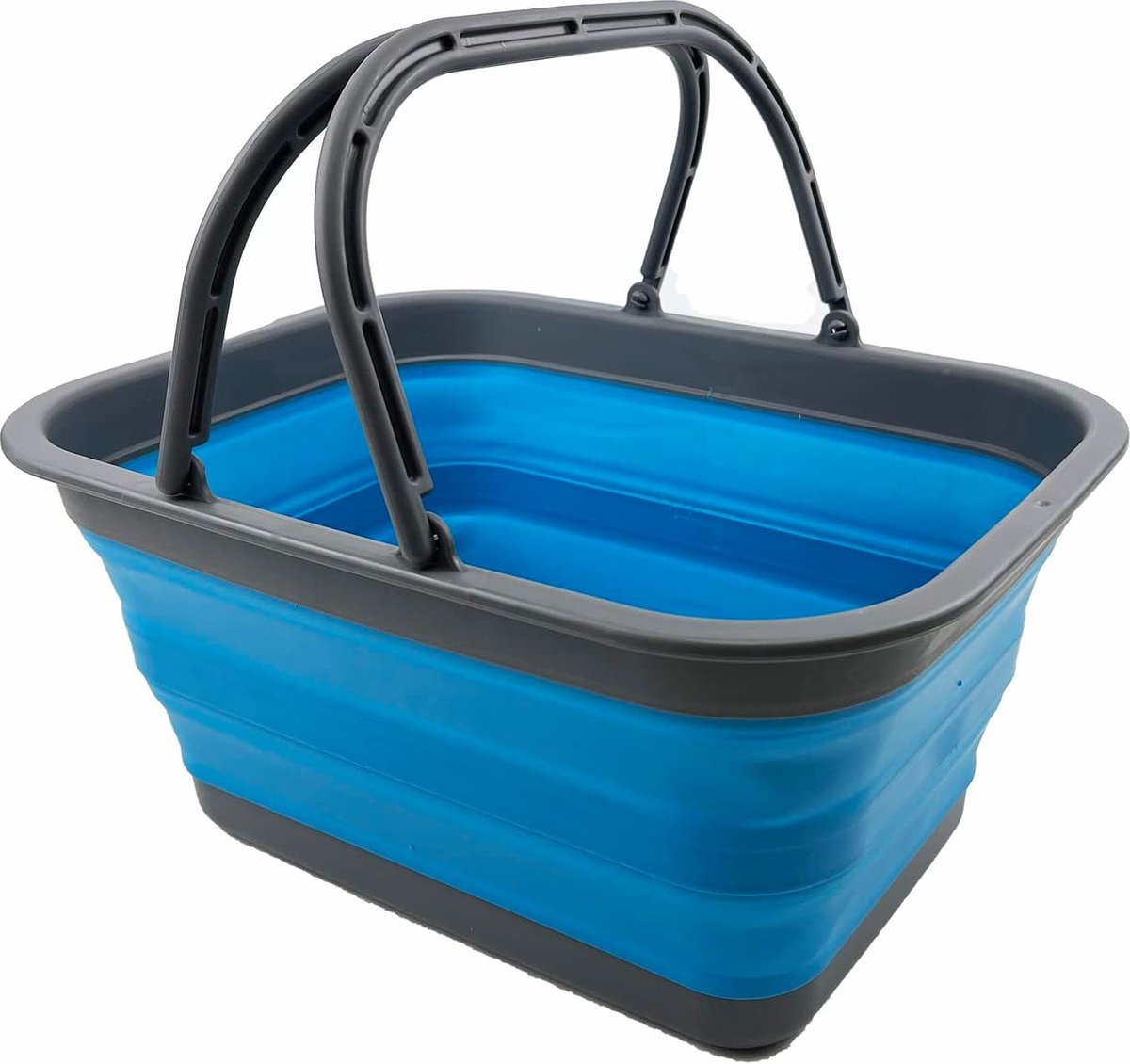 Seau Pliable épais De Grande Capacité Avec Poignée Pour Le Camping, La Pêche, Gris (20 L