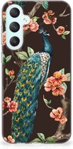 Telefoon Hoesje Geschikt voor Samsung Galaxy S23 FE Siliconen Back Cover Pauw met Bloemen