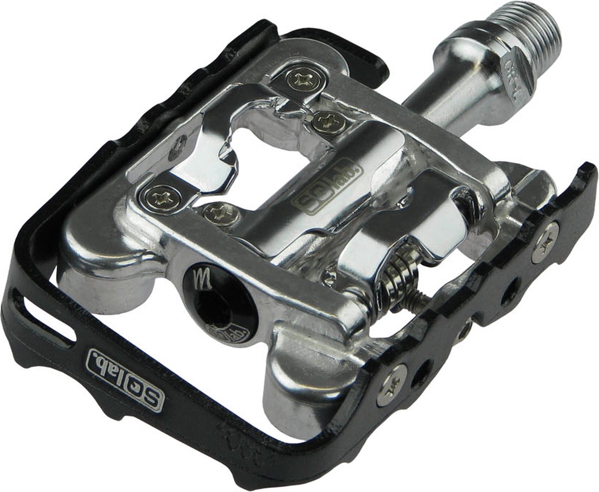 SQlab Trekking pedalen 502 Active Long - Knievriendelijk - Natuurlijke voetpositie - + 8 mm - Zwart