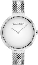 Calvin Klein CK25200079 Dames Horloge - Mineraalglas - Roestvrijstaal - Zilver - Ø 36 mm - Quartz - Druksluiting - 3 ATM (spatwater)