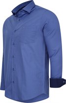 Cappuccino Italia - Chemises pour hommes Chemise Uni - Blauw - Taille S