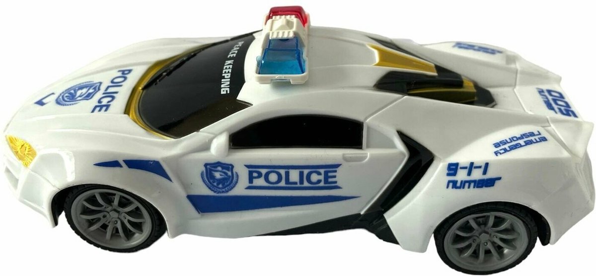 Police King - Voiture de police Rc - télécommandée - voiture speelgoed  (20CM)