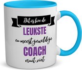 Akyol - leukste coach eruit ziet koffiemok - theemok - blauw - Coach - beste coach - sport - verjaardagscadeau - klein cadeautje - kado - gift - geschenk - verrassing - 350 ML inhoud