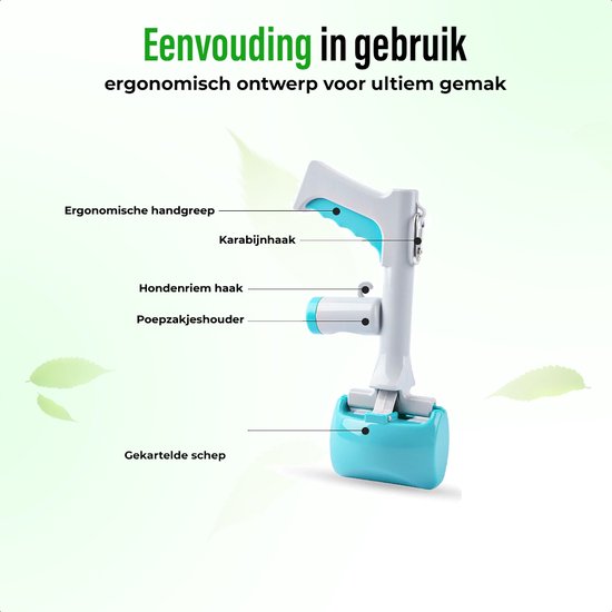 FrenchieDoo Poepschep hond met 315 zakjes Poepgrijper